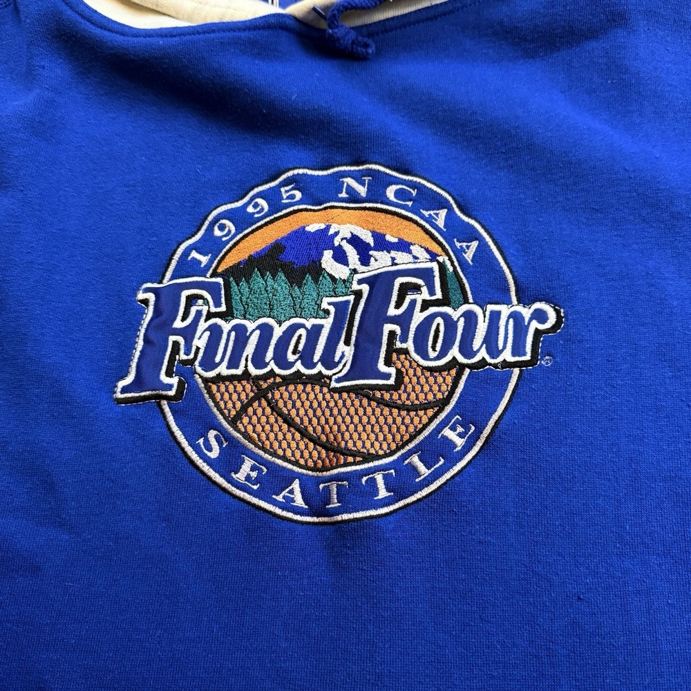 1995 NCAA Final Four Seattle Hoodie Size Large Logo 7 Brand - Picture 2 of 8